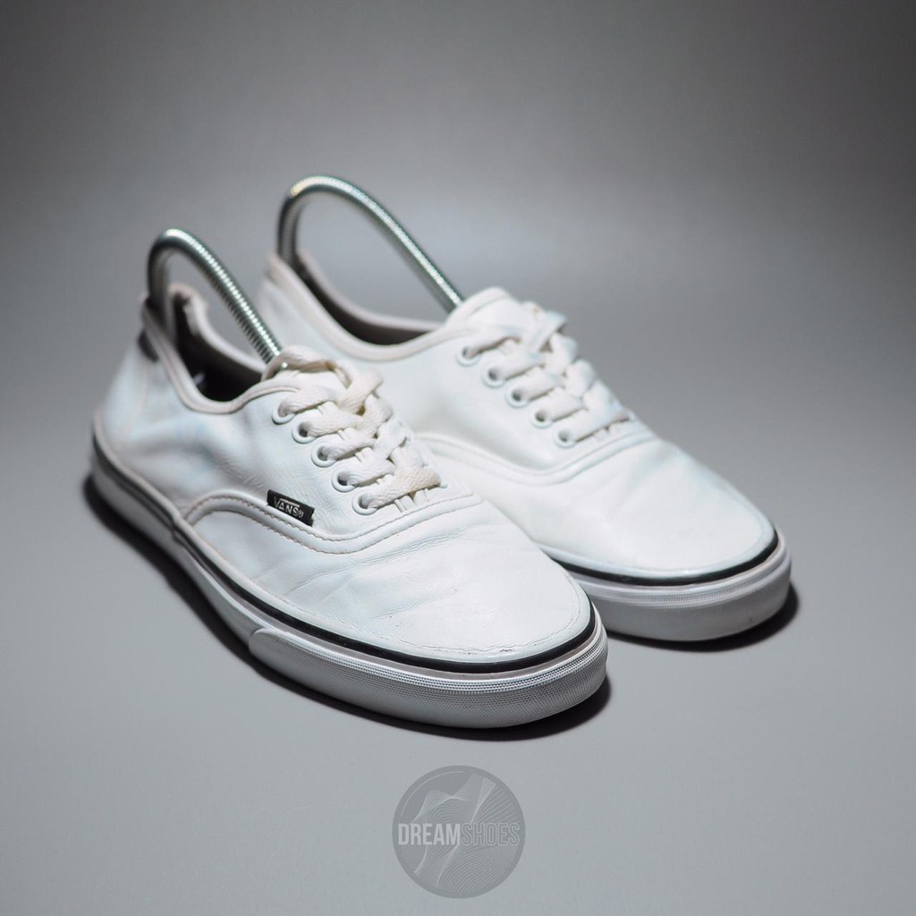 Vans Authentic Decon Leather White/White Size 40.5