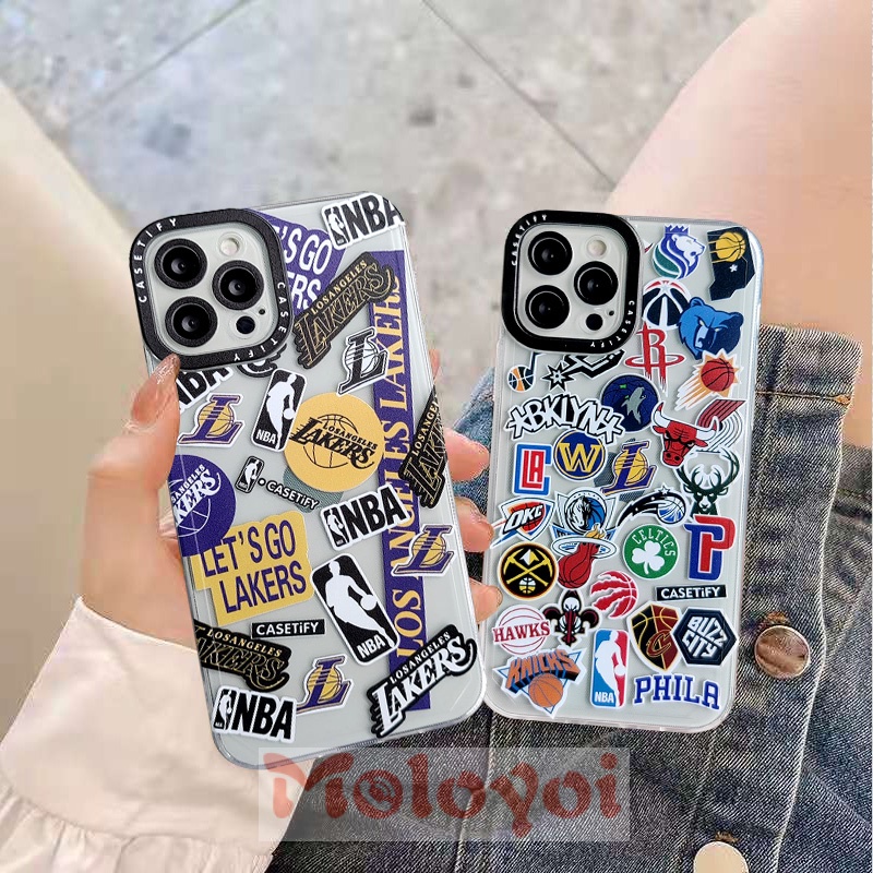 Soft Case Tpu Motif NBA Lakers Untuk IPhone 7 8 Plus 11 13 12 Pro Max XR X XS Max 6 6s Plus SE 2020