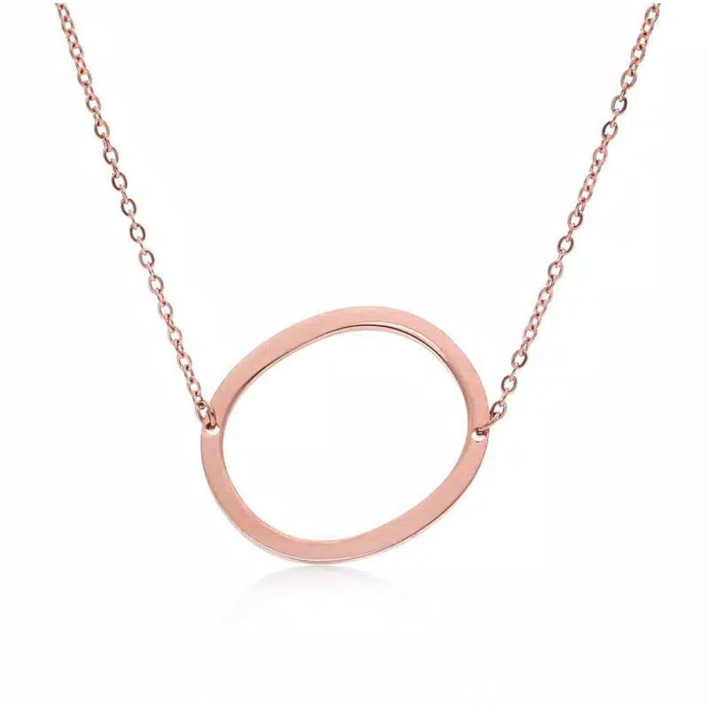 *ALIBABA1688*COD Kalung Rantai Q-Z Liontin Huruf Bahan Stainless Steel Warna ROSE GOLD SILVER GOLD