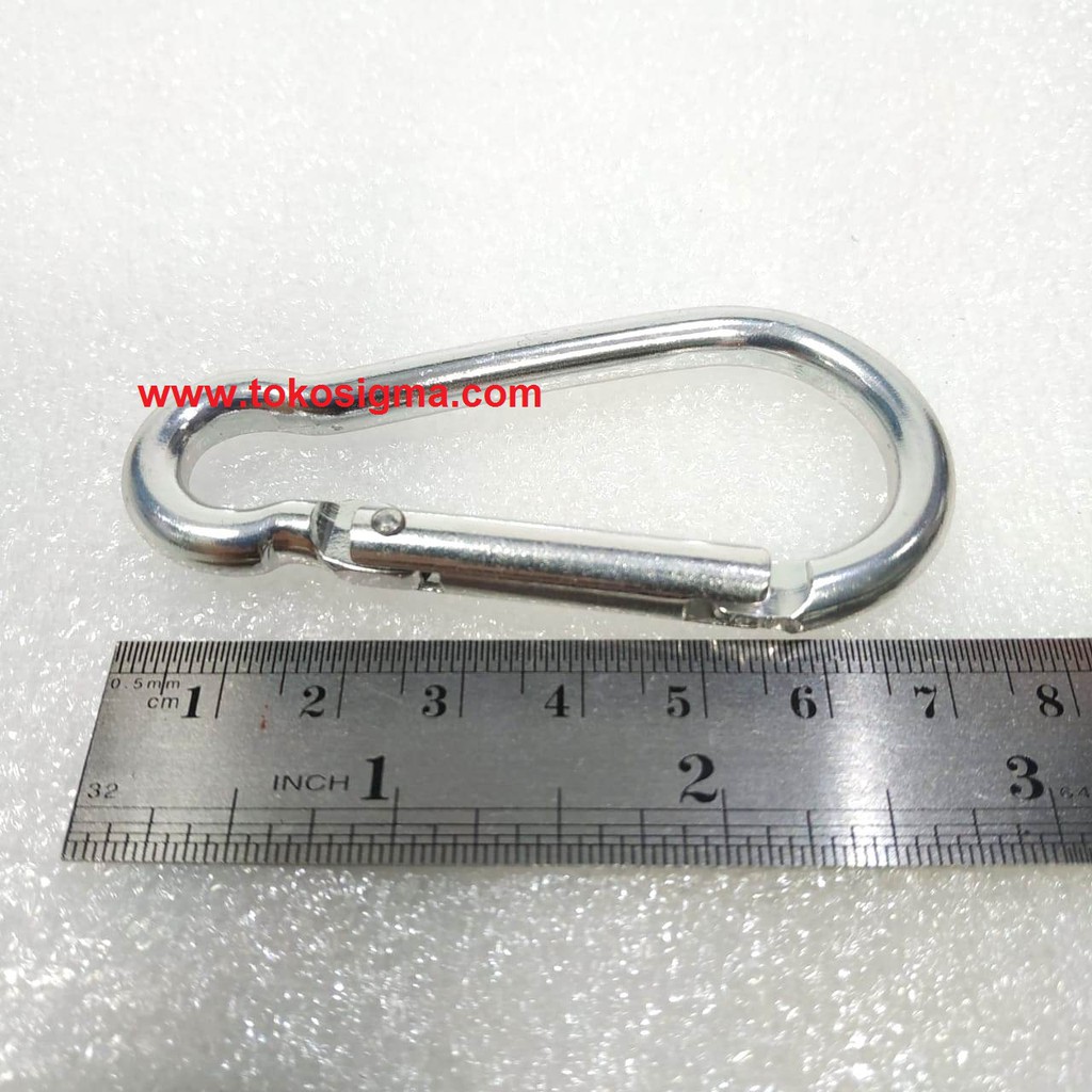 Carabiner Karabiner Gantungan Kait Spring Snap Hook Clip Aluminum 3 in