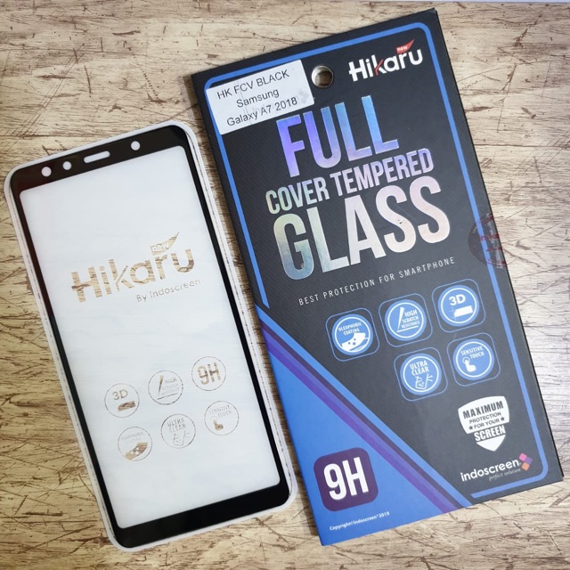 Anti Gores Full Cover Samsung A7 2018 Hikaru Indoscreen