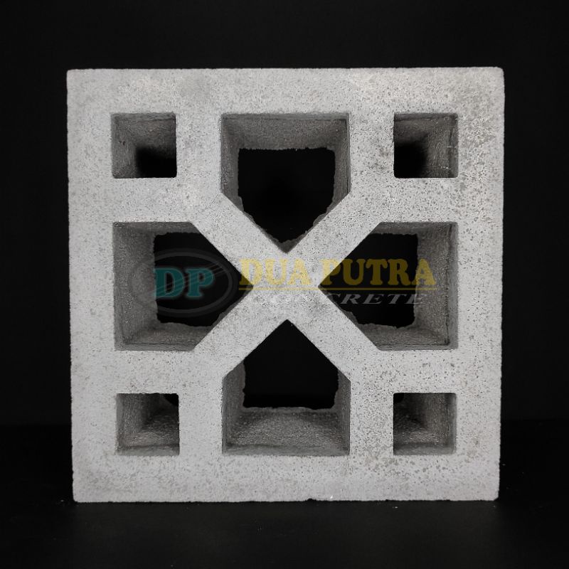 Roster / Loster Beton 20x20x10 cm / Loster Minimalis (NM032) Silang Bulat