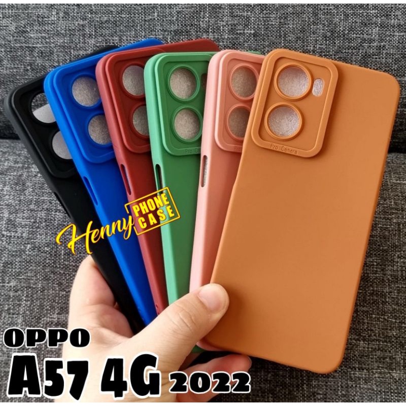 OPPO A57 4G 2022 CASE PRO CAMERA MACARON CASING SOFTCASE SILIKON