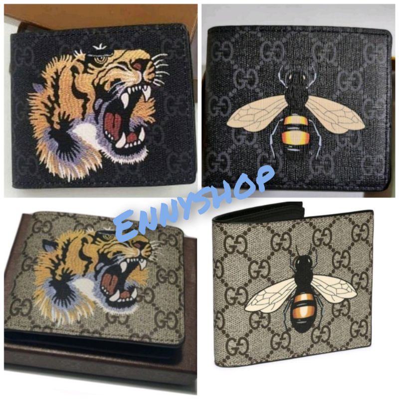 DOMPET LIPAT PRIA MOTIF GUCCI TIGER & HONEY BEE