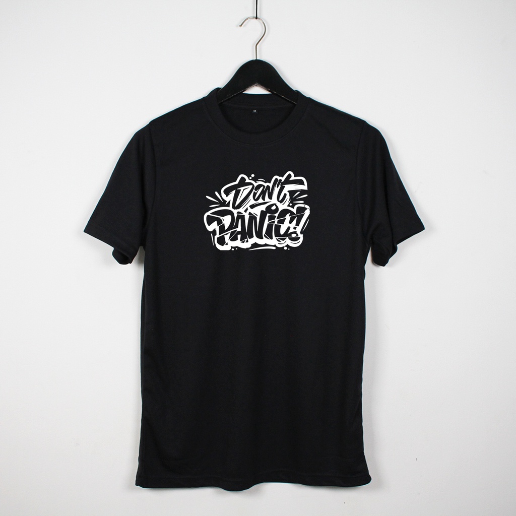 kaos distro pria Dont panic/kaos set pakaian pria-kaos pria keren-enak di makai