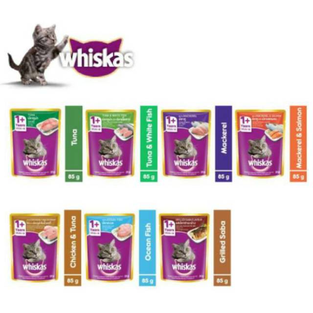 Whiskas Pouch Adult 80g Makanan Kucing Basah Sachet Dewasa 80 g 80gram 80 gram 80gr 80 gr