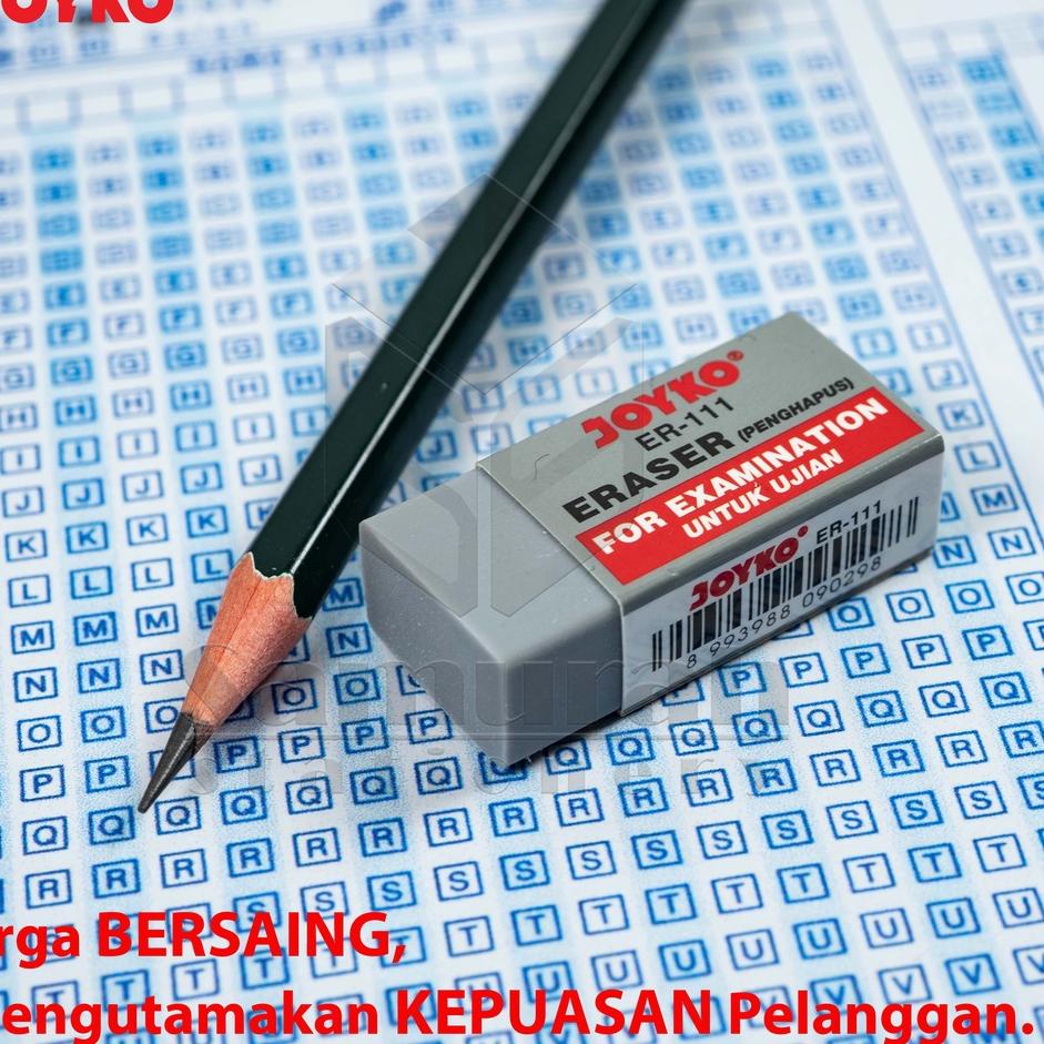 

Pasti Datang Penghapus Pensil Joyko ER 111 Abu Untuk Ujian 1 Box isi 30 pcs / Stip Eraser ER111 For Exam / Hapusan ER-111