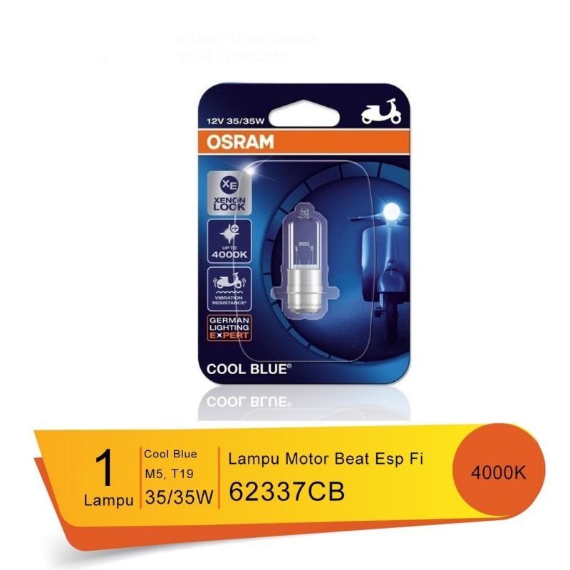 Osram Lampu Depan Vario110, Vario125 12V 25-25W cool blue 2pc