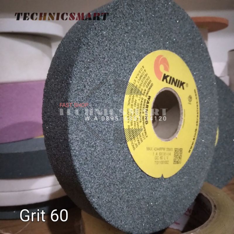 Batu gerinda duduk kinik 6 inch grit 60 6 x 1 x 1.1/4 inch hijau