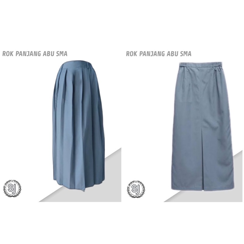 ROK SMA PANJANG REMPEL & SPAN / SERAGAM SEKOLAH ROK SMA/ BAWAHAN ROK SMA