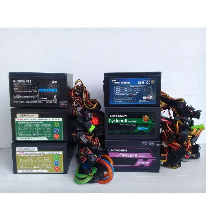 PSU Power Supply 500 Watt pure Merk Campur 1 Dus