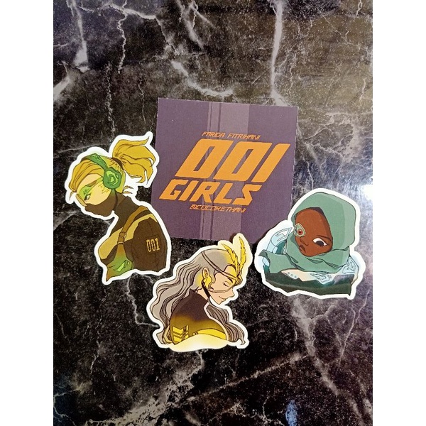 

001 Girls Bundle | Sci-Fi Character Vinyl Sticker for decor, journal, scrapbook
