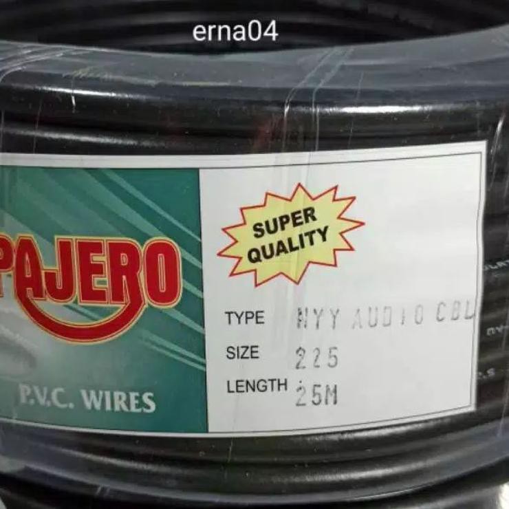 promo merakyat kabel listrik serabut tebal pajero 2x2 5   25 meter   hitam