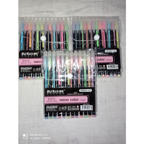 

Gel pen / neon color satu set (12 warna)