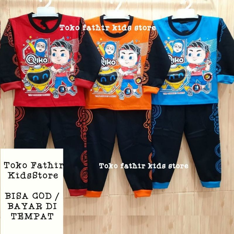 STELAN BAJU ANAK PANJANG RIKO THE SERIES / KAOS PANJANG RIKO KARTUN QIO TERBARU BISA COD
