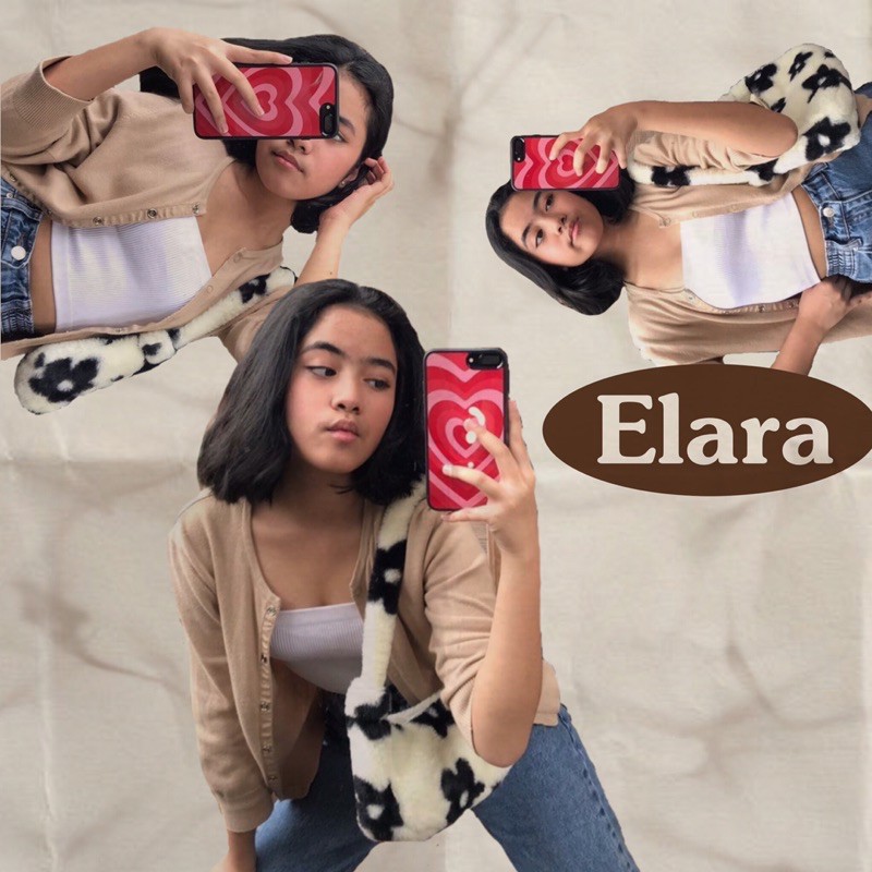 Elara Daisy Shoulder Bag | Fur Bag | Fuzzy Bag | Fluffy Bag