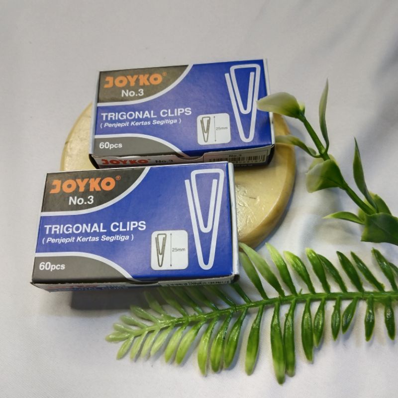 

Penjepit Klip Kertas Segitiga No. 3 Joyko Trigonal Clip Penjepit Kertas
