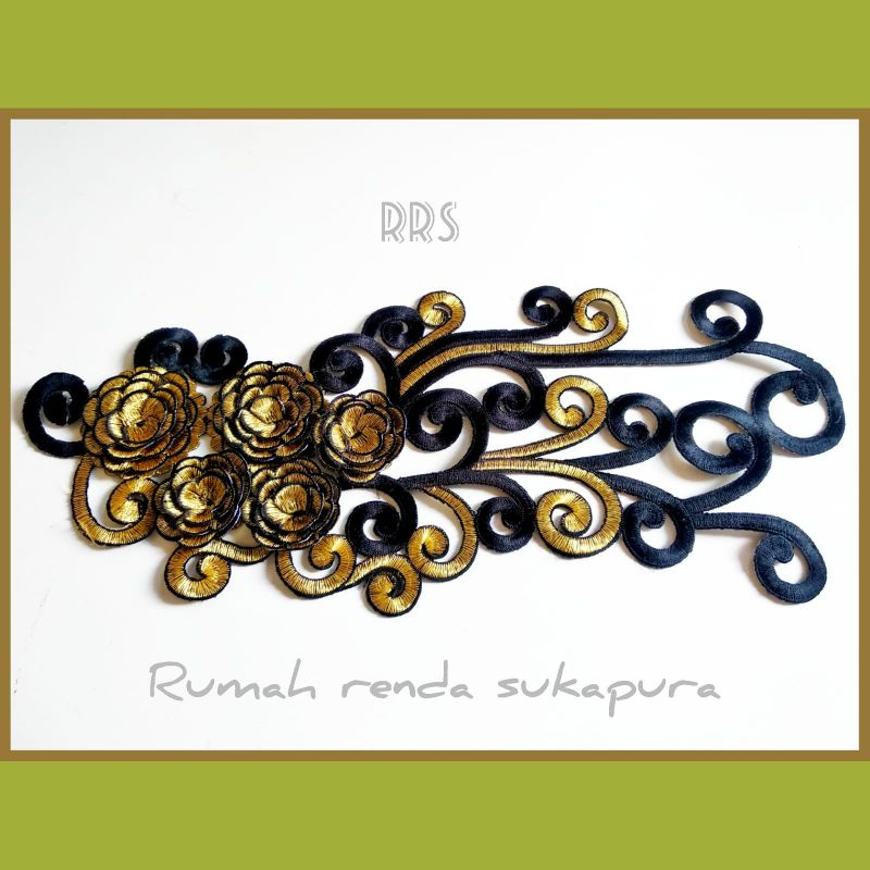 renda bordir 3d / renda bordir dada murah / renda bordir bunga