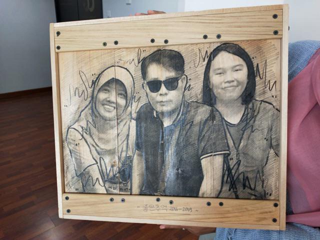 Lukisan Kayu - Landscape 47x42cm - Photo On Wood - Sketsa - Buatmekar