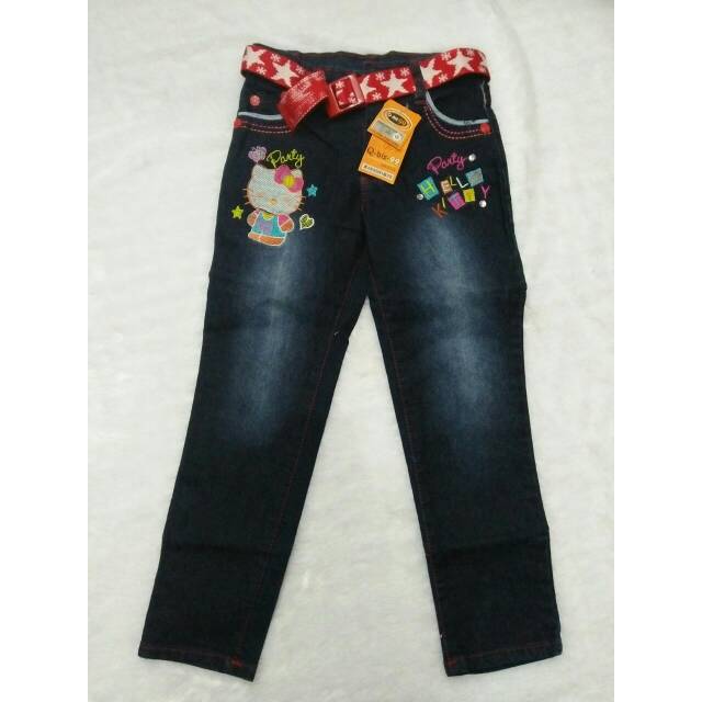 Celana jeans anak hellokitty