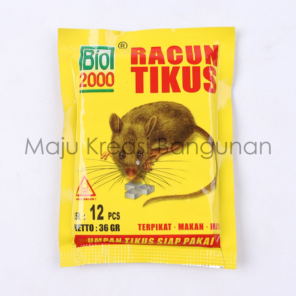 KING Racun Tikus BIO2000 Mati Kering Tanpa Bau Pengusir Jebakan Pembasmi Ampuh Sachet 36 Gram BIO 2000 36gr 36g