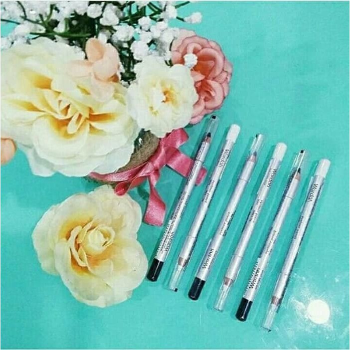 Wardah Eyeliner Pencil Black White Eye Liner Pensil Hitam Putih BARU