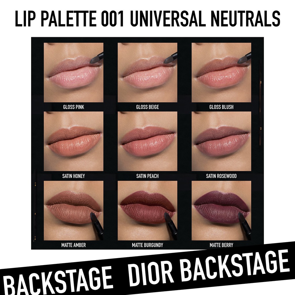 dior backstage lip palette 001 universal neutrals