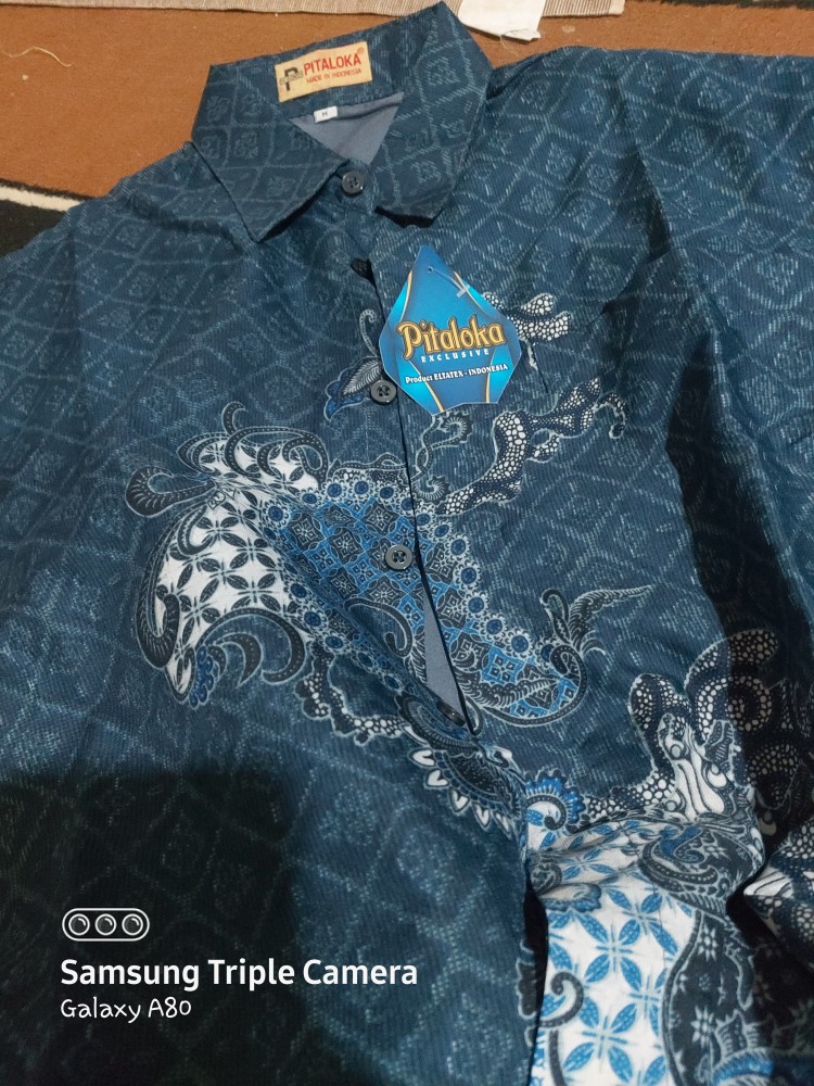 Kemeja Batik Pria Semi Sutra Sanwoz Puring Istimewa