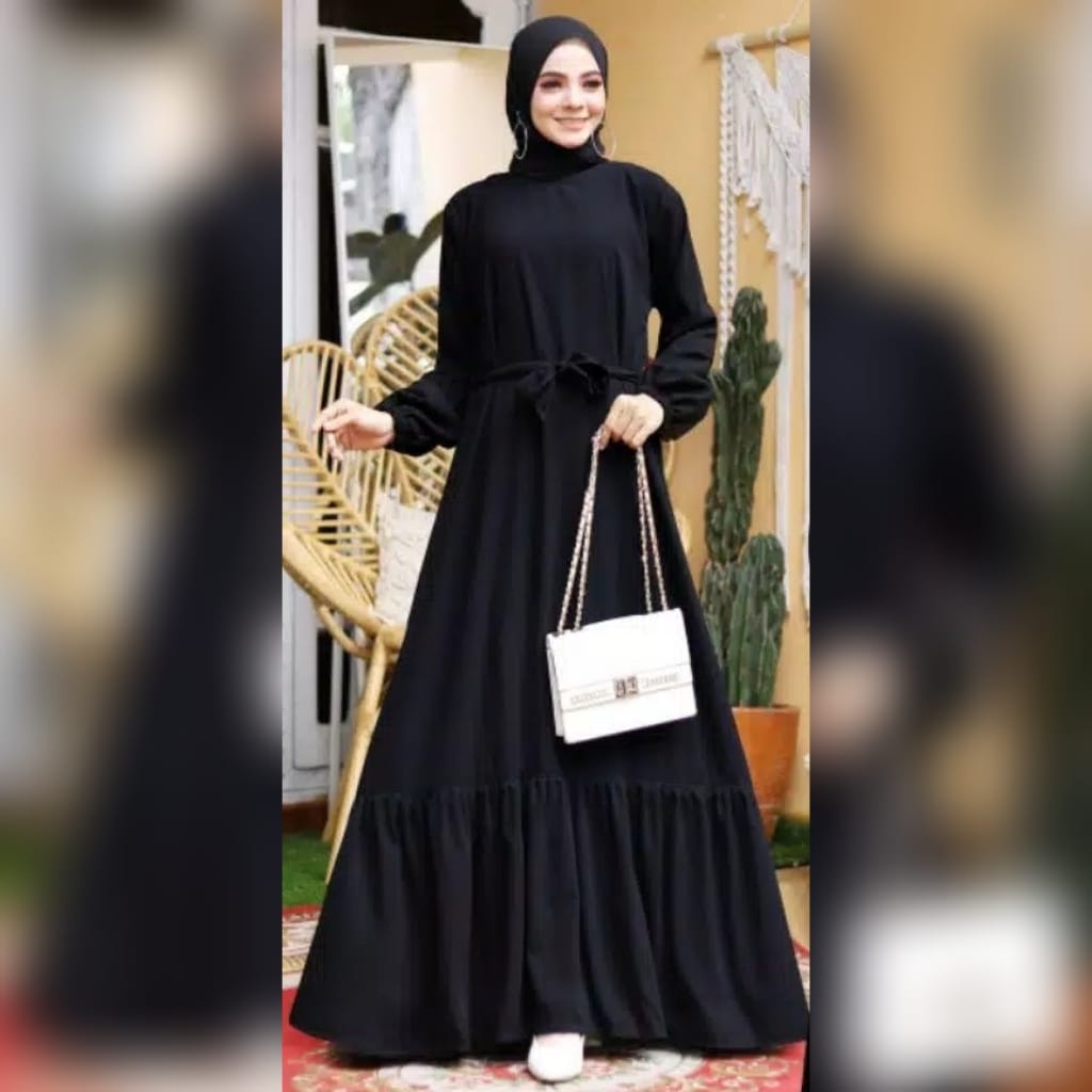 murah gamis turkey-jubah turkey- busana muslim - abaya remaja terbaru-abaya arab kekinian-abaya turki terbaru-motif dubai polos-dress hitam-dress polos-best seller
