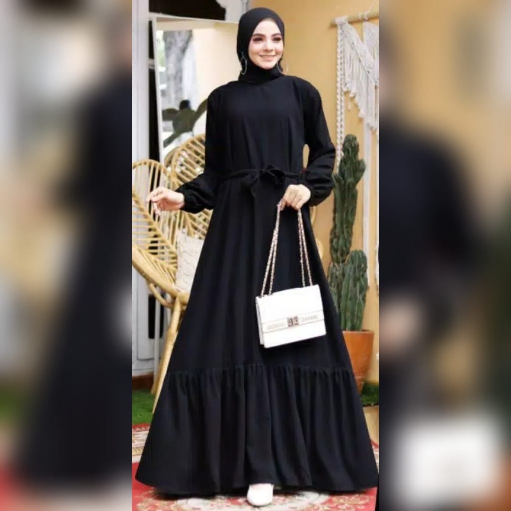 gamis turkey - busana muslim - jubah dewasa dan anak - abaya  baru kania polos(br181)haura best seller