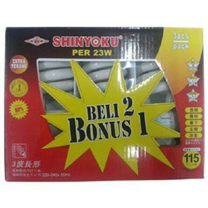 Promo SHINYOKU lampu PER 23w 23 watt shinyoku paket Murah
