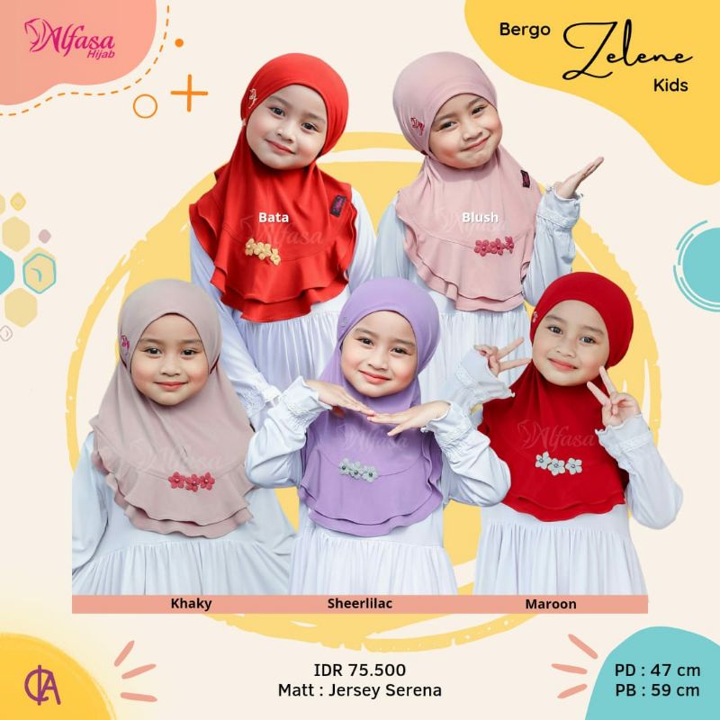 BERGO ZELENE KIDS By ALFASA HIJAB