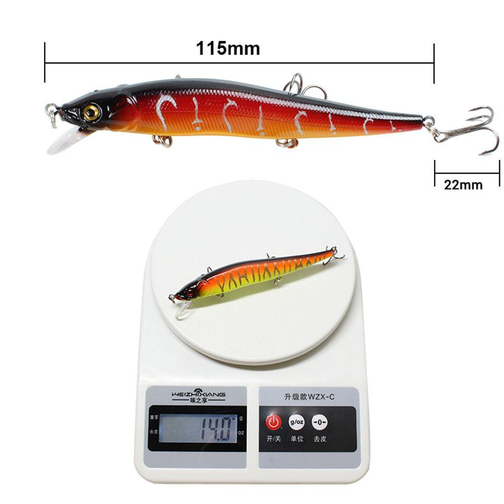 Top 11.5cm 14g Pemikat Pancing 3D Eyes High Hit Rate Hard ABS Bentuk Ikan Kecil