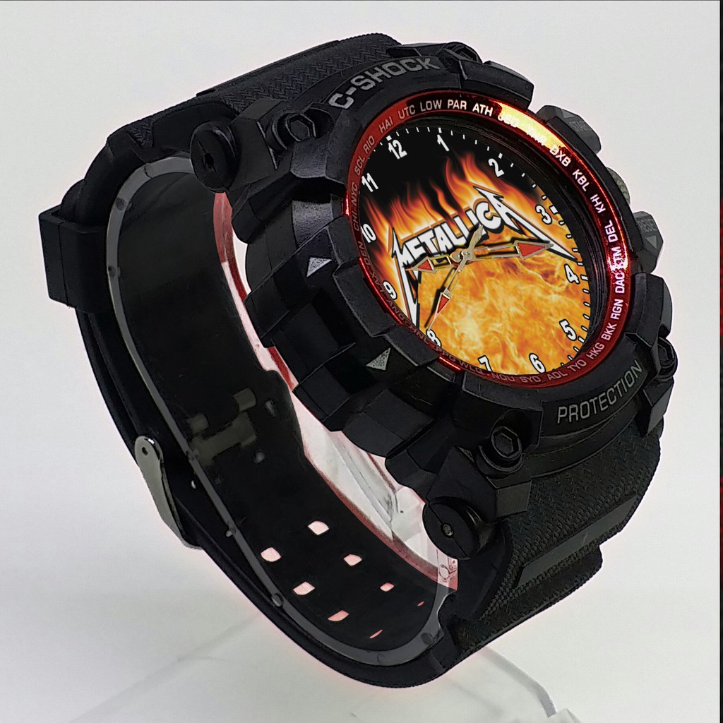 (ISTIMEWA BOSSQUE) JAM TANGAN METALLICA LIST MERAH - EXCLUSIVE 10