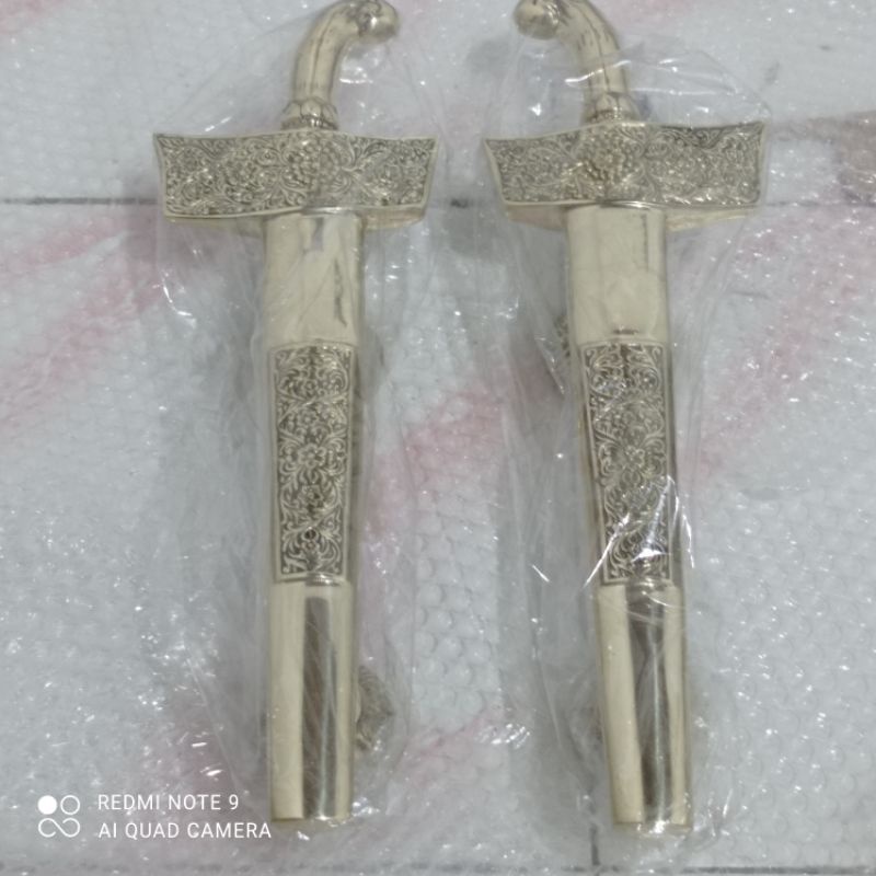 handle pintu model keris unik kuningan antik