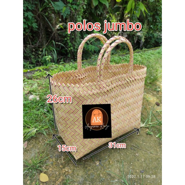 tas anyaman polos jumbo