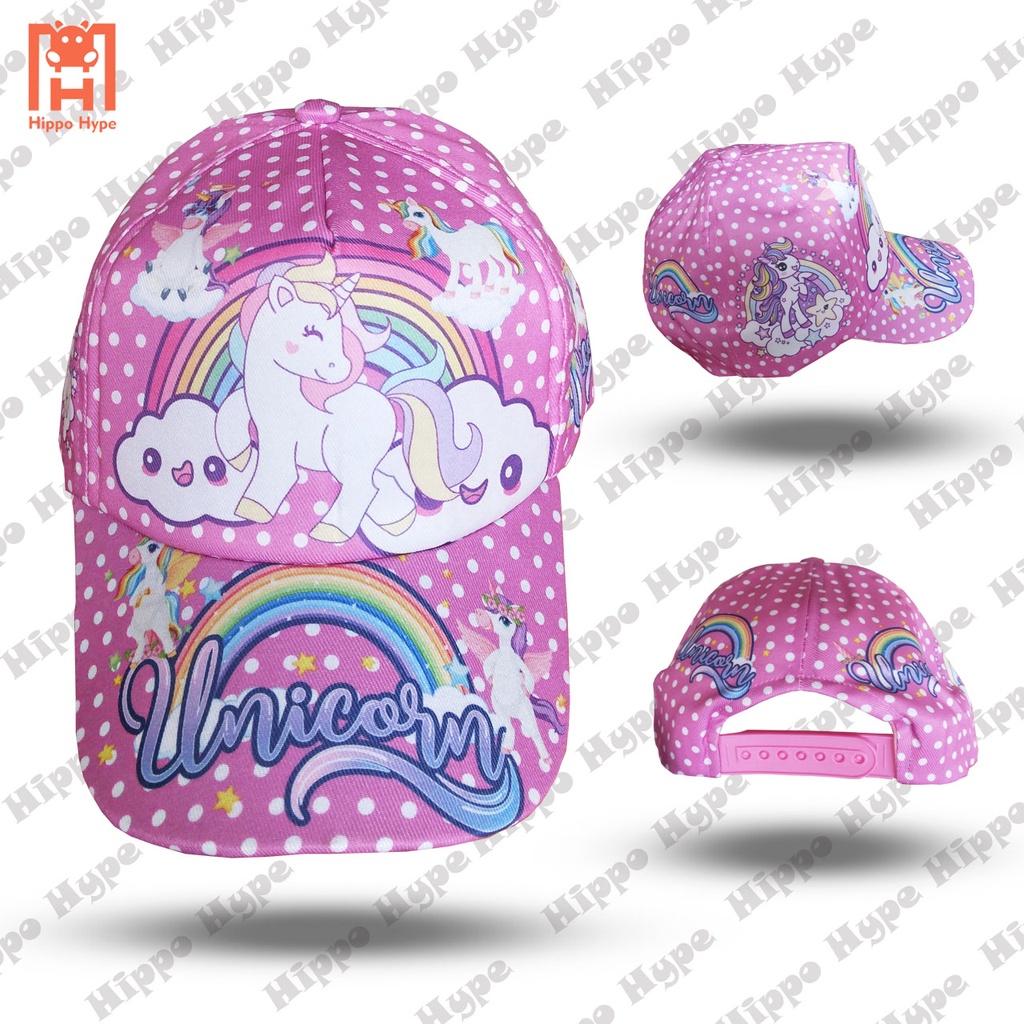 Topi Anak Perempuan Motif Kuda Poni atau Unicorn