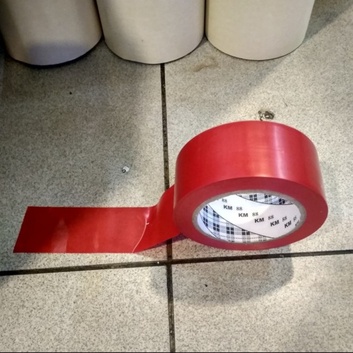 

Hadir Lakban Lantai Km 88 - Floor Marking Tape 5Cm X 33Mtr Merah Murah
