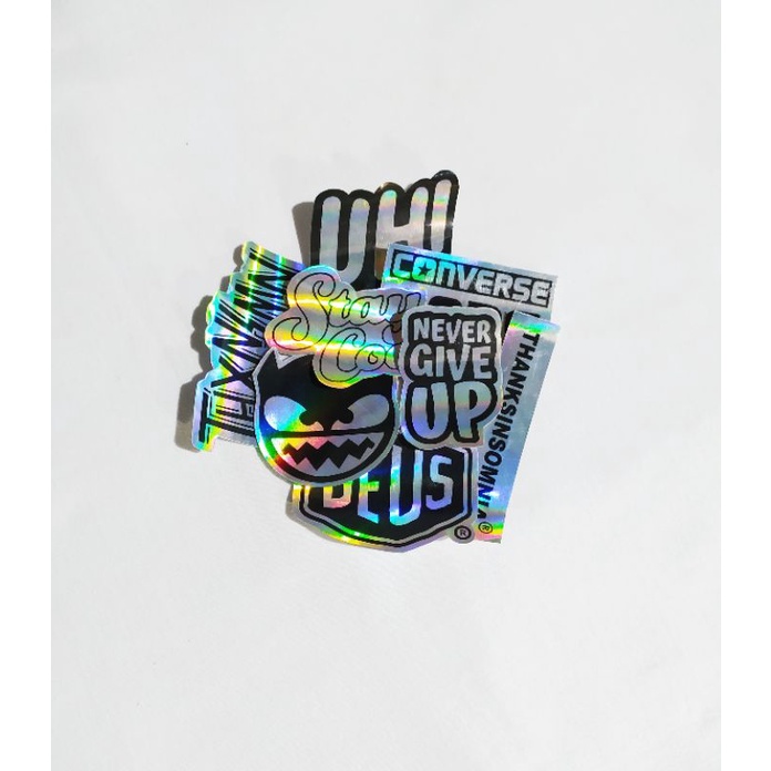 

Paket Stiker Brand Sticker Holgram Isi 8pcs High Quality Waterproof Quantec Decal Pop Art Clothing