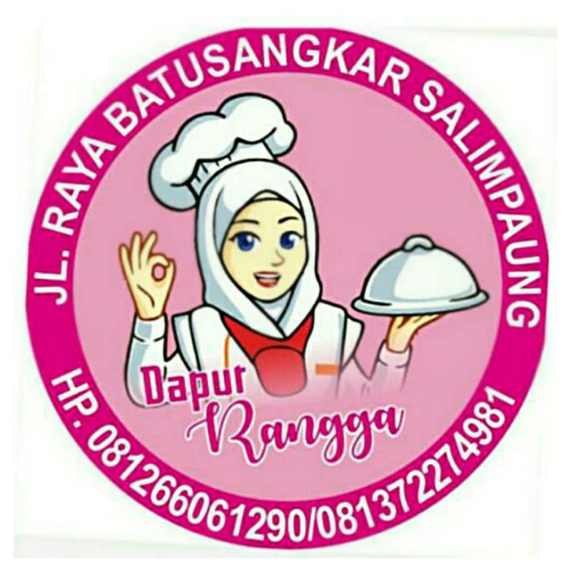 

( MINIMAL ORDER 100 PCS ) STIKER PRODUK MAKANAN MOTIF PINK BISA CUSTOM NAMA