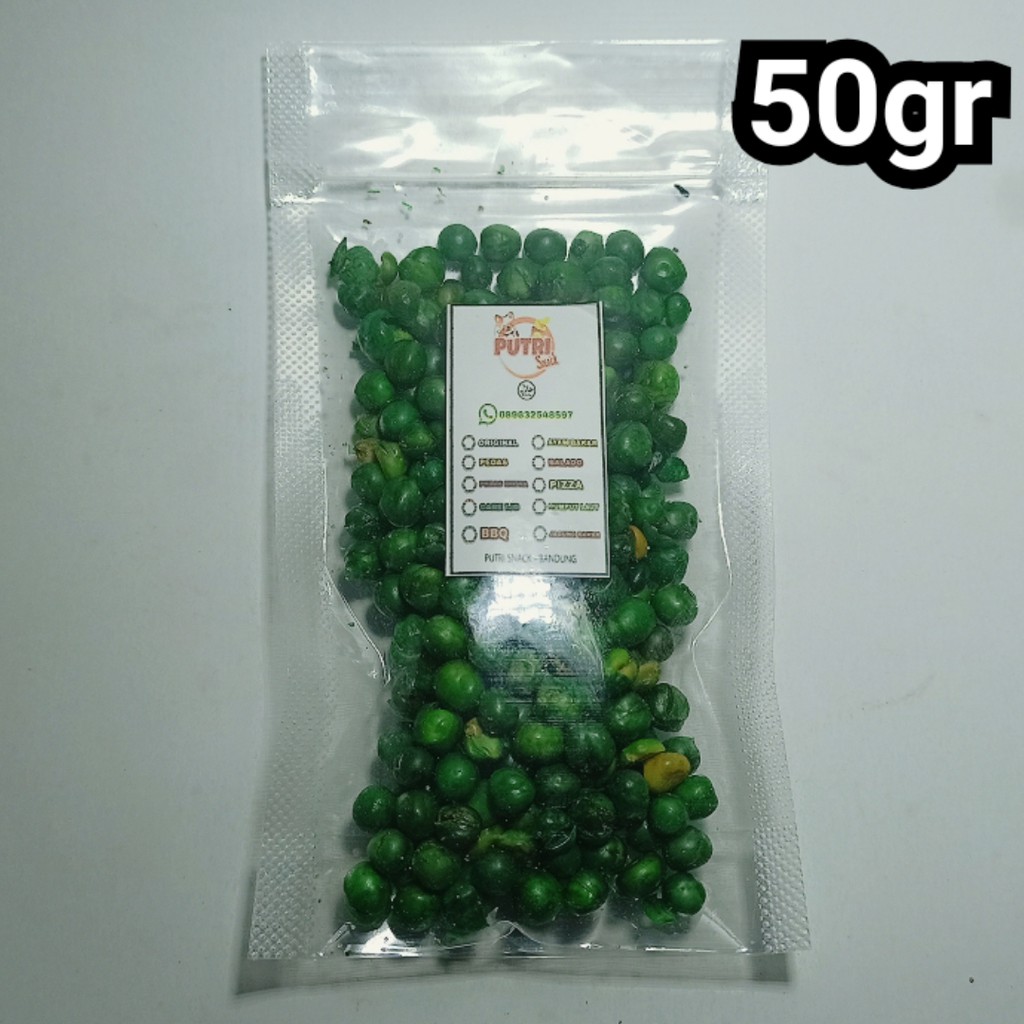 Kacang Polong Hijau 50gr Kemasan Standing Pouch