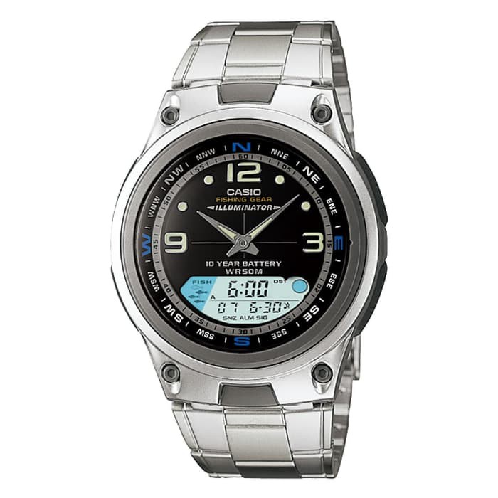 CASIO AW-82D-1AVDF - Jam Tangan Pria - Silver