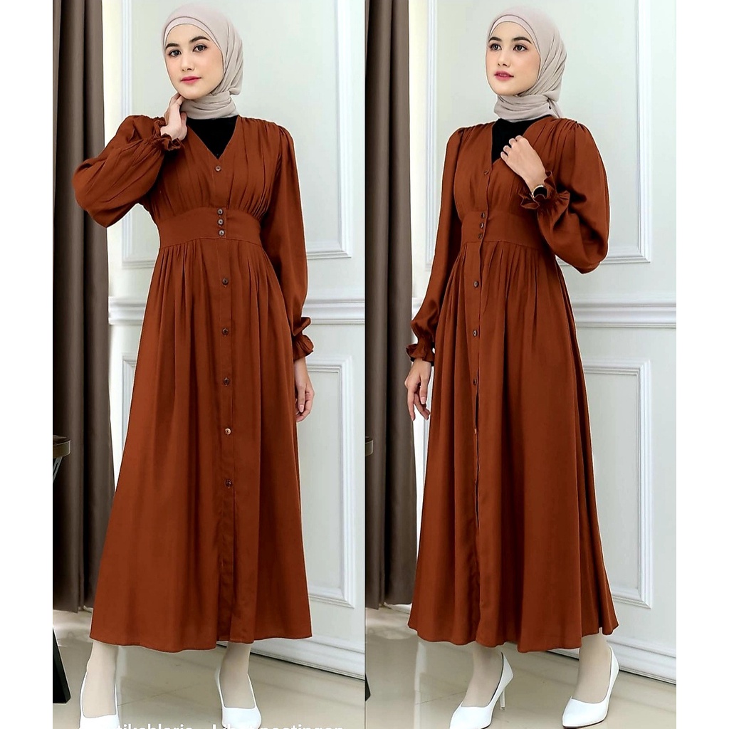 (MGA) GAMIS BARBARA MAXI DRESS BUSUI WANITA RAYON TWILL