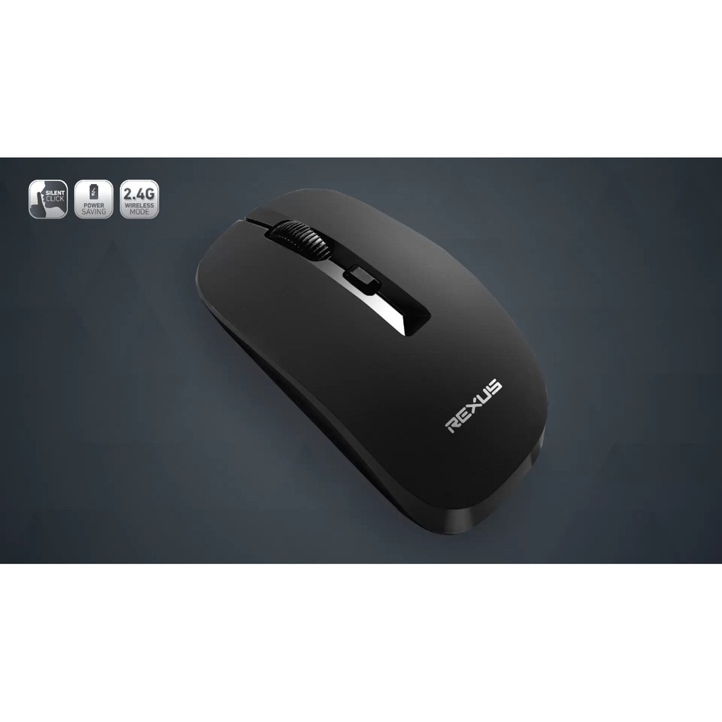 Mouse Pc Komputer Computer laptop usb Wireless Rexus Office Q20 Silent model slim 1600DPI