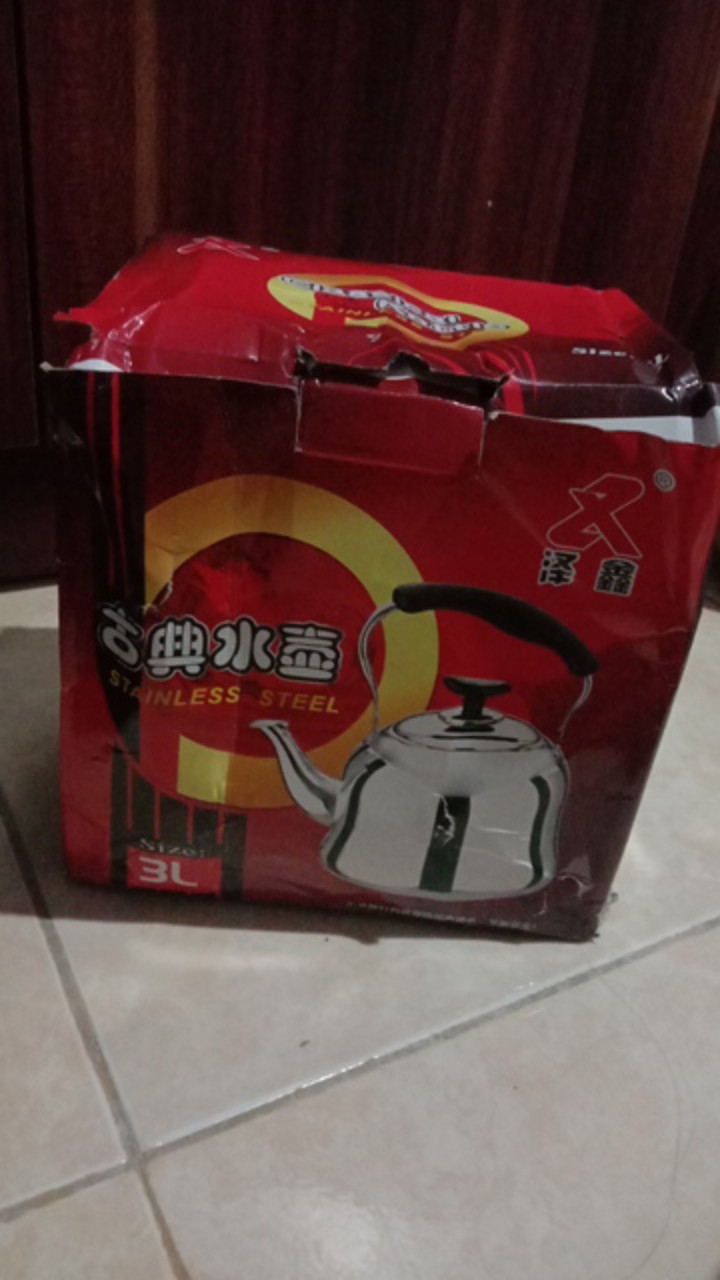 Teko Stainless 1 2 3 L / 14 16 18 Cm Ceret / Kettle / Ketel / Pemanas Air Teh Kopi Bukan Teko Bunyi