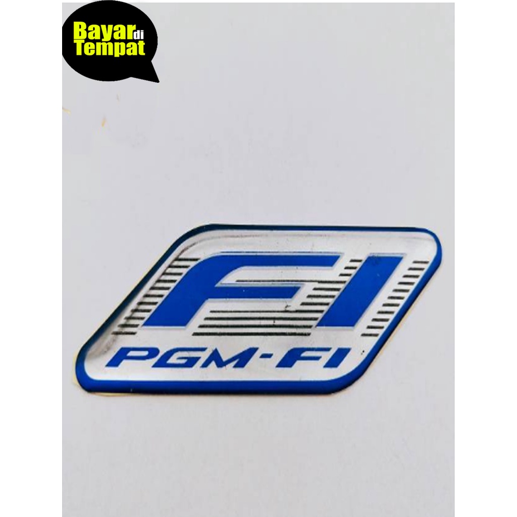 original emblem logo PGM FI idling stop iss / emblem logo FI PGM-FI original / EMBLEM PGM FI IDELING STOP STIKER TIMBUL FI IDELING STOP STIKER GI ISI 1 PCS / emblem timbul HONDA logo PGM FI BEAT FI SUPRA X 125 FI VARIO FI 125 150 TECHNO thailand termurah