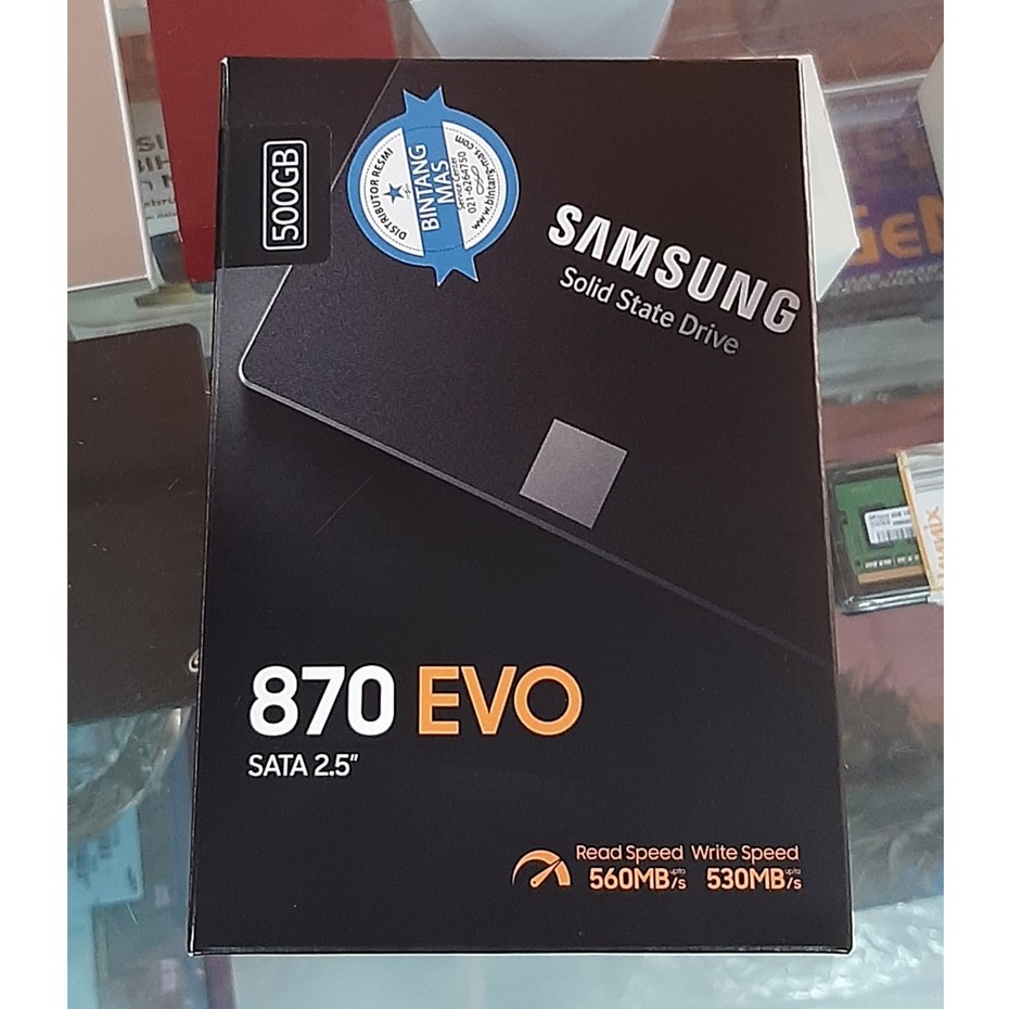 SAMSUNG SSD 870 EVO 500GB SATA III 2.5INCH SPEED 560MBPS ORIGINAL GARANSI RESMI