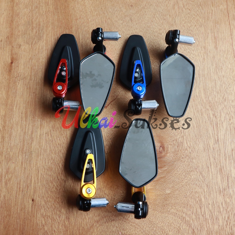 Spion Jalu Stang Motor l Variasi Aksesoris Setang Bawah Bar End Oval CNC PNP Spion Bawah Stang Spion Balap Universal Murah