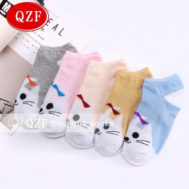 Lovefashion |Kaos Kaki Motif WanitaPriaKorea Ankle Cute Semata Short Socks Pendek Fashion Import COD