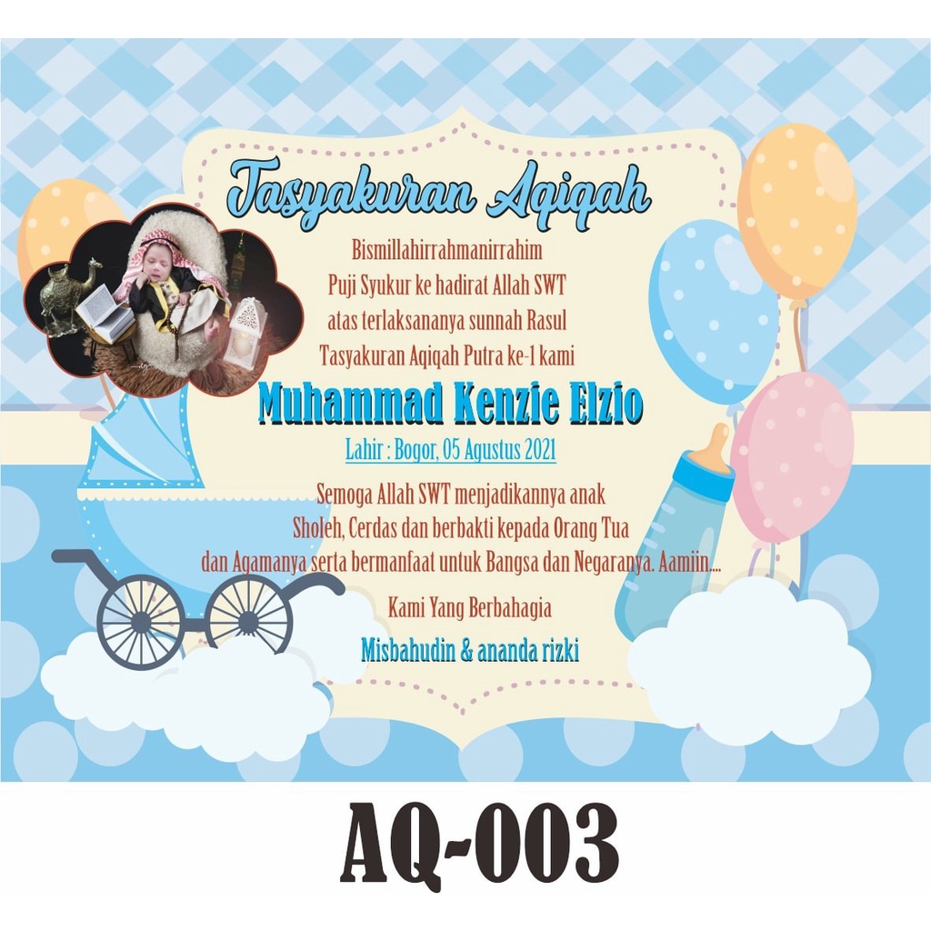 KARTU / STIKER AQIQAH